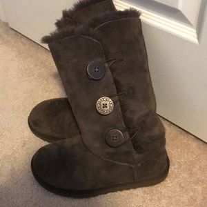 UGG Tall Chocolate Brown boots with buttons